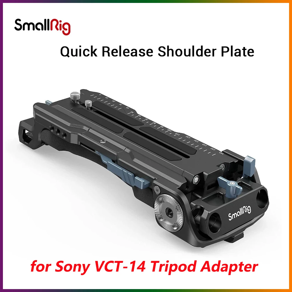 

SMALLRIG Quick Release Shoulder Plate for Sony VCT-14 Tripod Adapter with Rosettes Built-in Flat Wrench Shoulder Pad Pro 2837