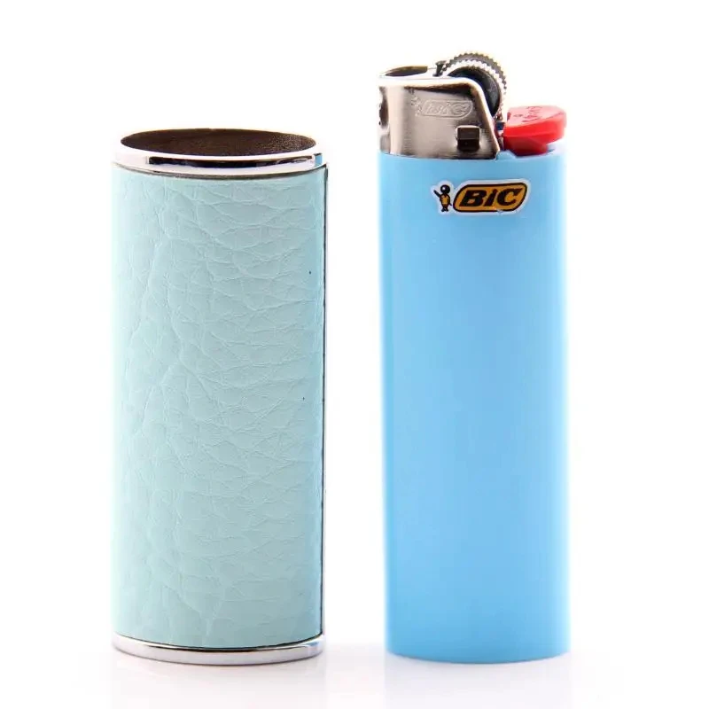 Big Leather Lighter Case Large j6 BIC Lighters Decorative Cover without lighters