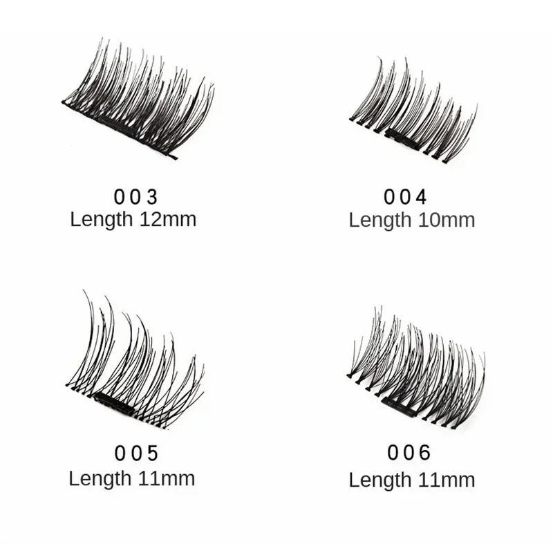 3D-Magnet-Falsche Wimpern, handgefertigt, kleberfrei, Einzel-/Doppel-Magnet, gefälschte Wimpern, 3D-natürliches, wiederverwendbares Make-up-Werkzeug