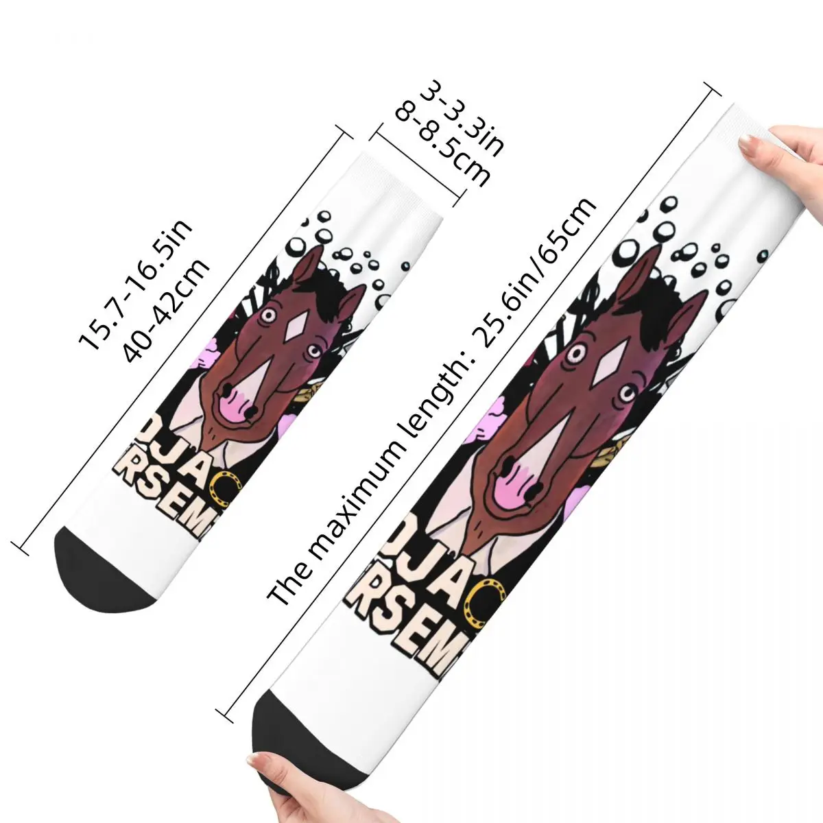 Happy Funny Main Men\'s Socks Vintage Harajuku B-BoJack Horsemans Hip Hop Novelty Seamless Crew Crazy Sock Gift Printed