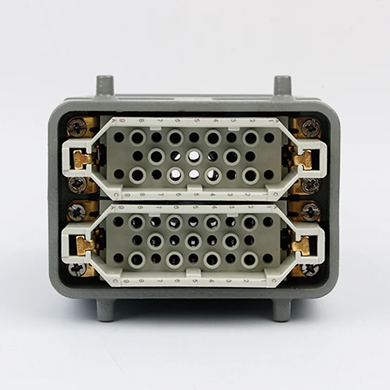 Rectangular heavy-duty linker 50-core HDC-HDD-050 cold-pressure head plug industrial waterproof plug socket 10A