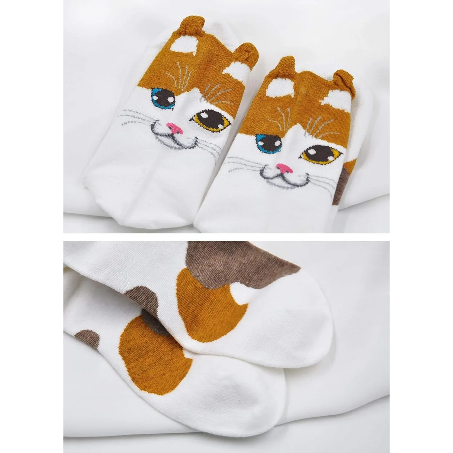 5 Pairs Kawaii Cotton Short Socks Dog Cat Cartoon Women Socks Cute Low Cut Ankle Korean Japanese Fashion Socks Girl