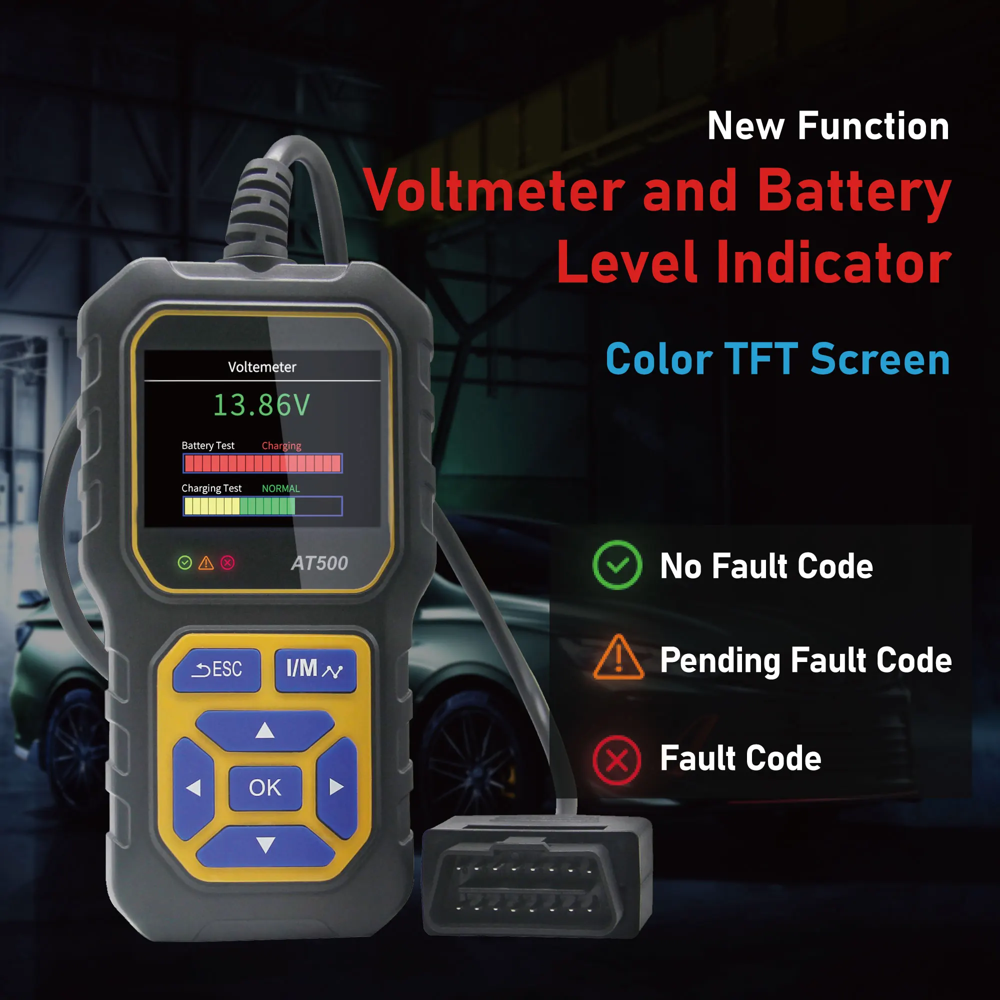 AT500 Professional OBD2 Scanner Auto Code Reader Diagnostic Tool Check Engine Light Scan for OBD II Cars Since 1996