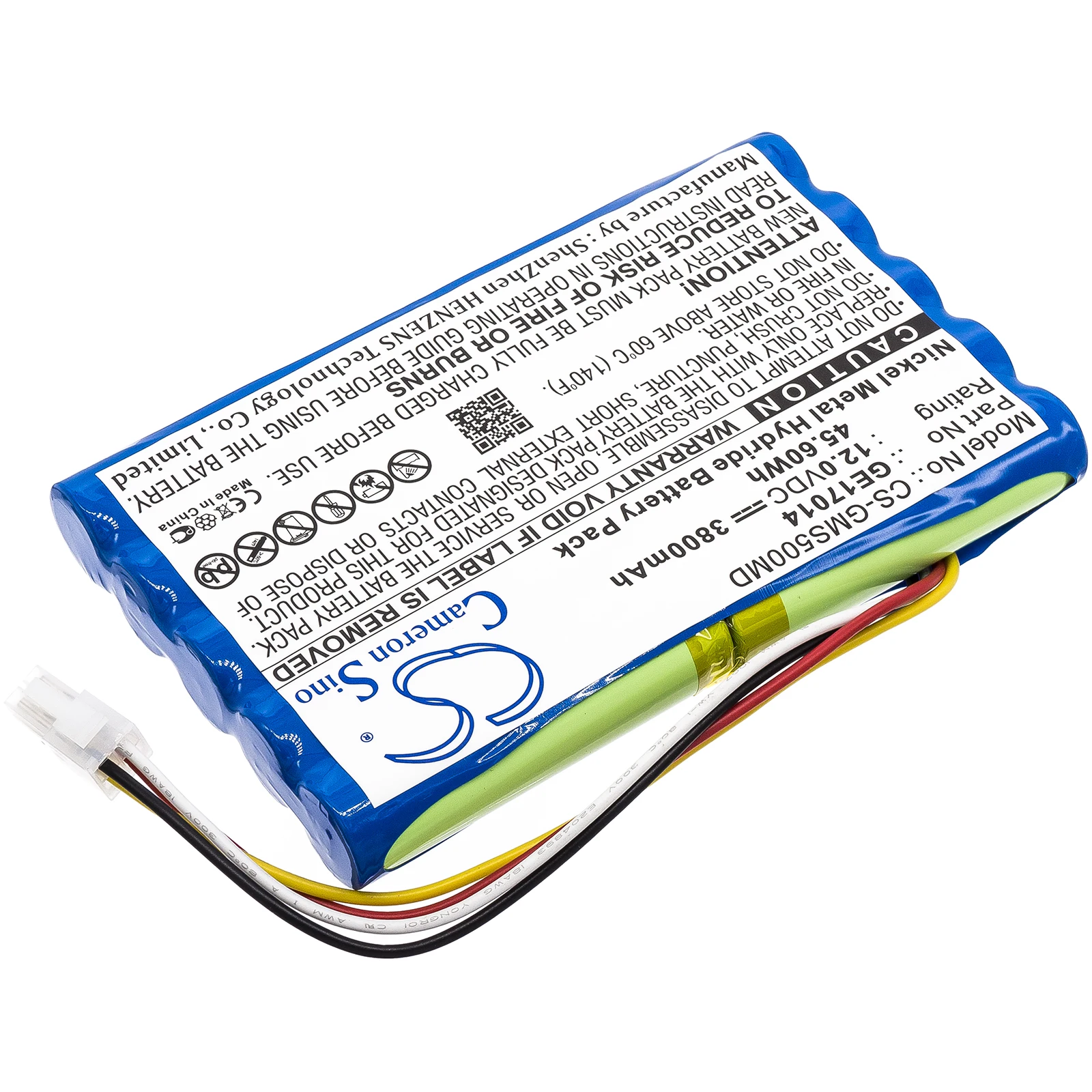 Battery for Datex Ohmeda,GE S/5 Patient Monitor PN:5010,17014,B11221 (3800mAh) 12V