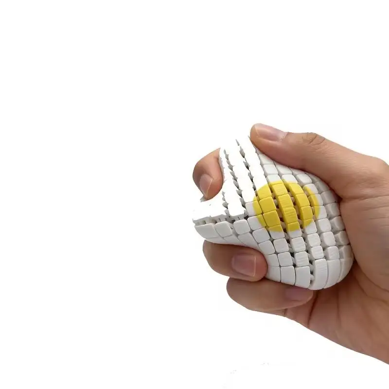 3D Printed Articulated Joints Omelette Fidget Toy Fried Egg Design Desktop Ornament Anti Stress Egg Decoration For Workspace