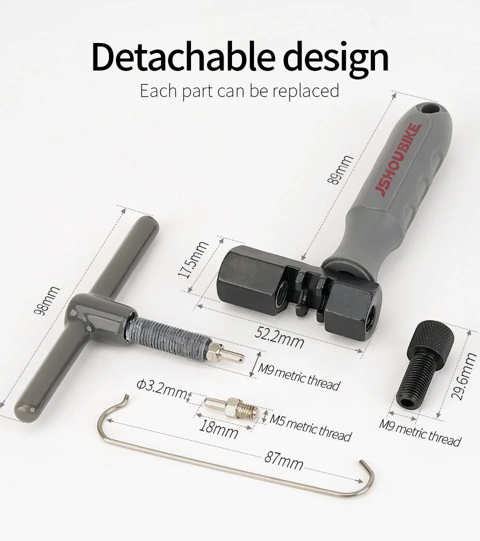 Universal Bike Chain Breaker v3.8 Fahrrad Link Pin Cutter Removal Tool Einzel bis 12-Gang MTB Mountain Road Bike Reparatur Werkzeuge – Detail 4