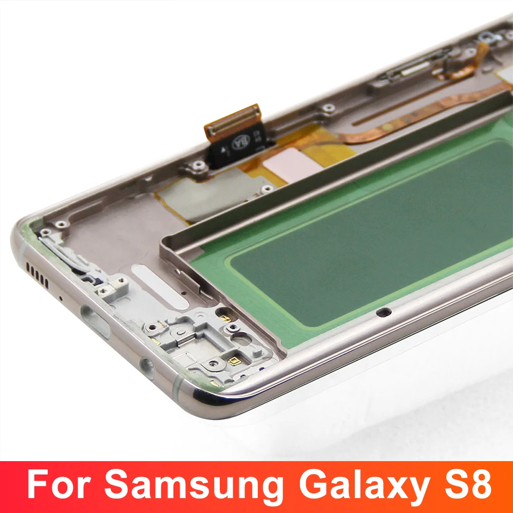 New OLED LCD For SAMSUNG Galaxy S8 LCD S8 G950 G950F LCD Display and Touch Screen With Frame Digitizer Assembly