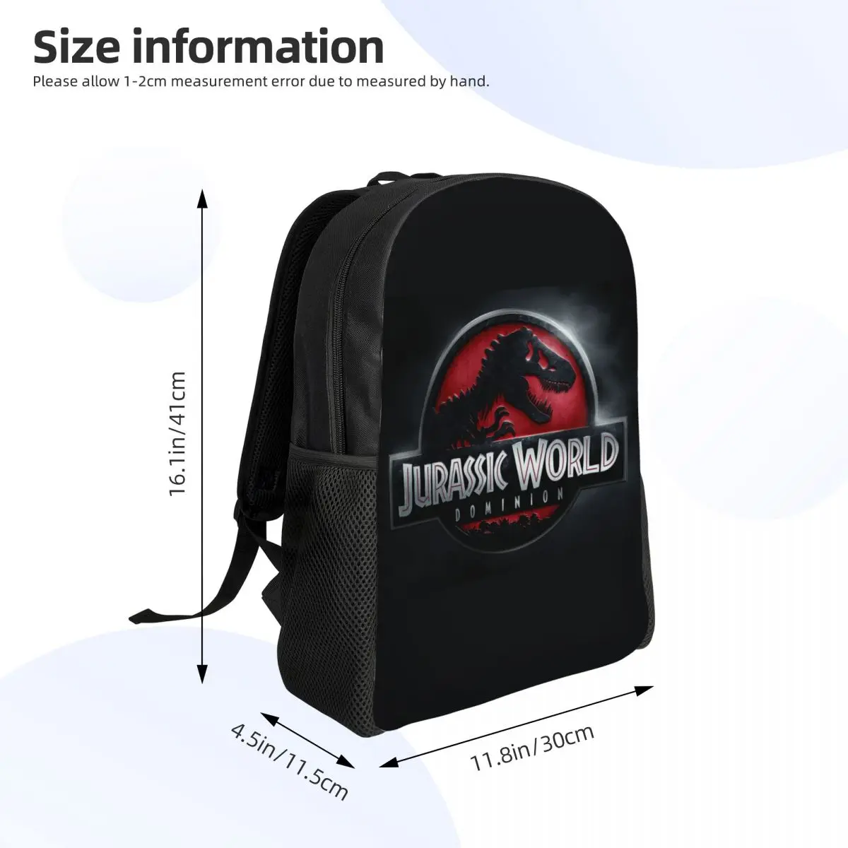 Mochila de viagem do parque do dinossauro jurássico, mochila para computador escolar, mochila para estudante universitário, homens e mulheres, animal antigo