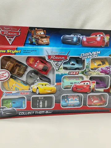 12pcs/Set Hot Sale Pixar Cars Lightning Mcqueen Jackson Storm Mater Pvc Model Back-Force Car Toy For Kids Birthday Gift Set