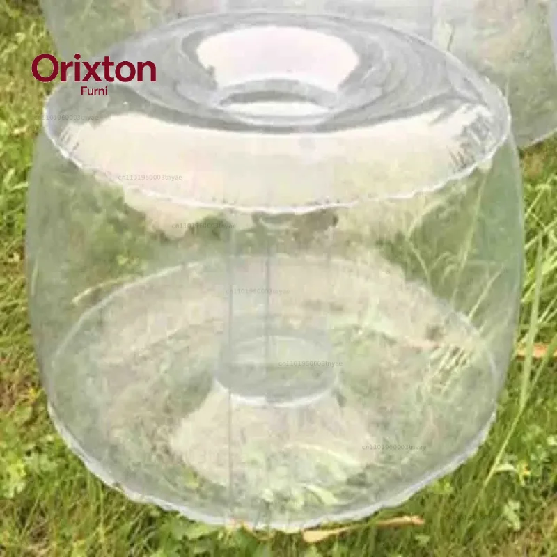 Outdoor Inflatable Stool Footstool Air Chair Inflatable Small Sofa Household Car Portable Stool Transparent Series Chairs