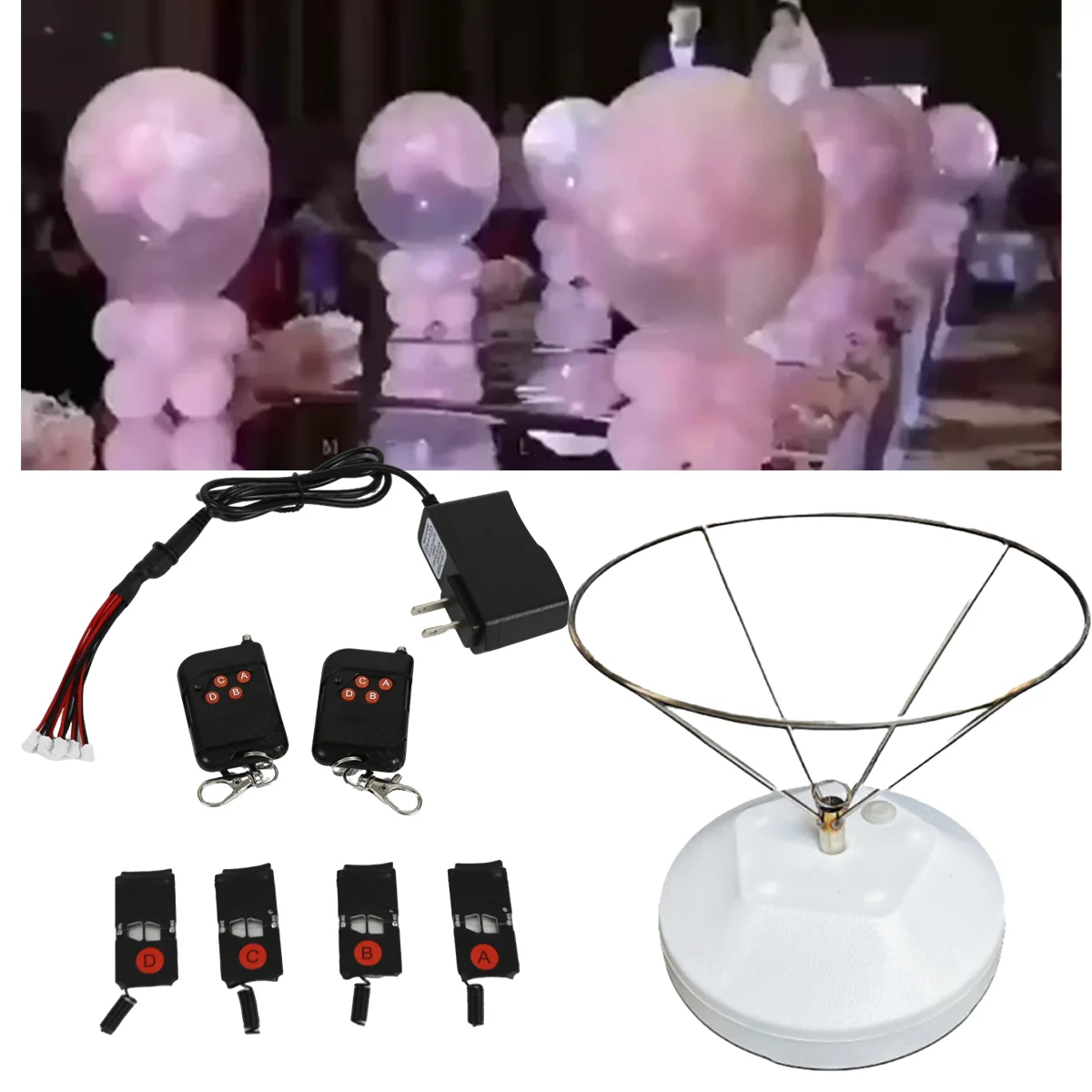 Remote Control Exploding Balloons Kit Balloon Blaster Machine With Ci9 and Balloon Suffing Machine for Bride Wedding Decorations