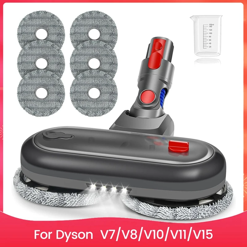 

ABVA-Mop Attachment For Dyson V7/V8/V10/V11/V15 Vacuum Cleaner, Wet Mop Attachment Includes Water Tank With LED Light