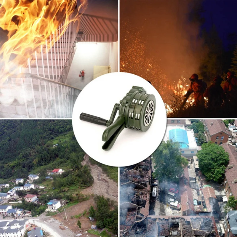 Imagem -03 - Chifre de Sirene de Manivela de Emergência 110db Aviso de Operação Manual Compras na Escola Incêndio Raid de ar Sistema de Alarme de Segurança