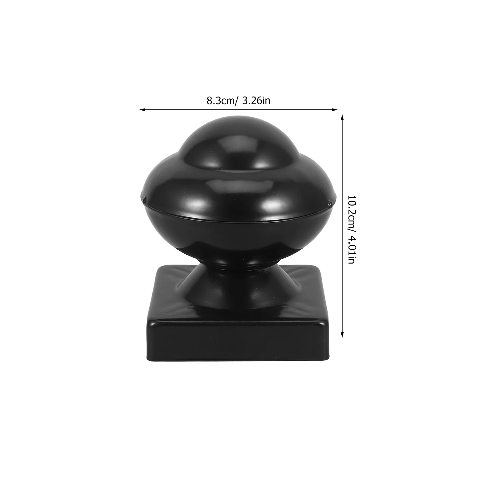 2 قطعة قبعات عمود الحديد للخدمة الشاقة مانعة لتسرب الماء سطح السفينة القبعات العالية تركيبات البوابة الزخرفية حديقة سياج الملحقات-عمدة السياج #6