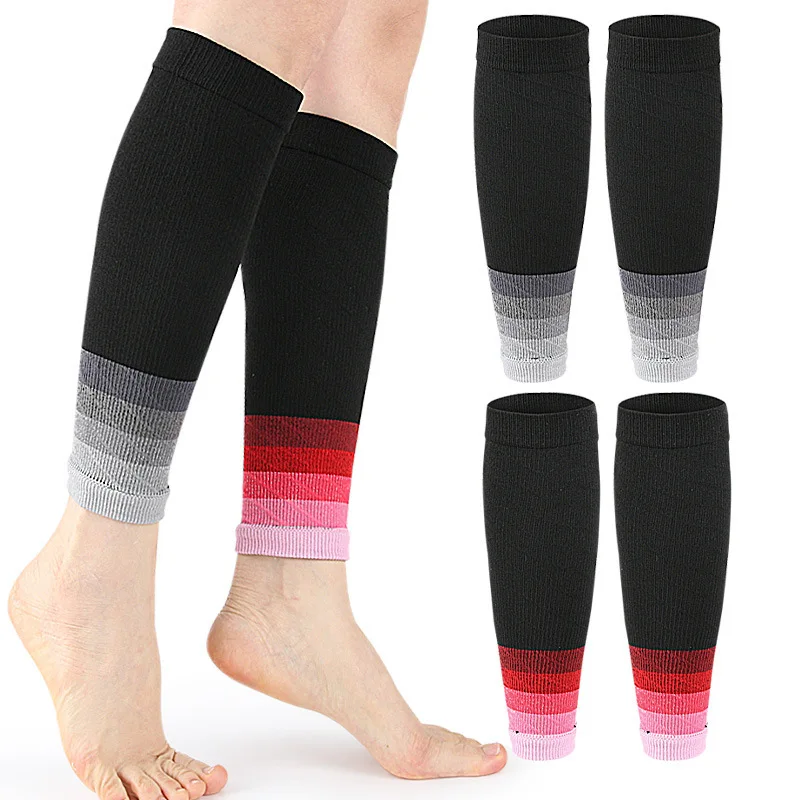 1Pair Calf Compression Sleeves Running Leg Sleeve 20-30Mmhg Socks For Shin Splint Men Women Varicose Vein Fatigue Relief