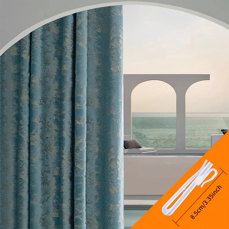 

2pcs simple modern light luxury Nordic curtain shade bedroom living room shade flannelette finished