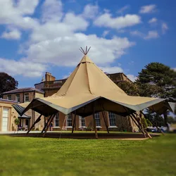 Tipi - Safari Tent Canvas Pyramid Picnic Large Glamping Tente For Restaurant