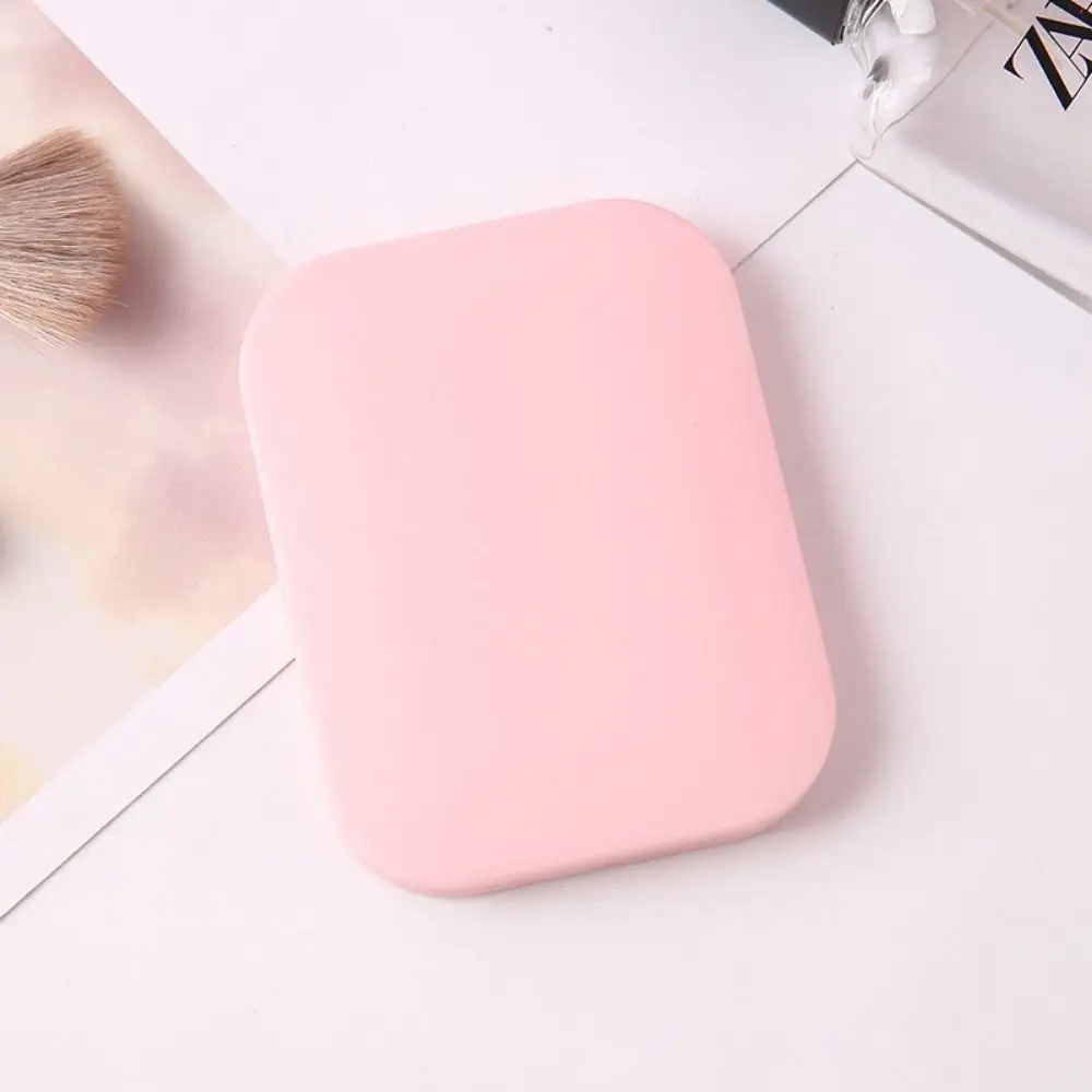 Fashion Solid Color Pocket Makeup Mirror With Comb Smooth Handheld Folding Mirror Wear-resistant Cosmetic Mirror Makeup Tools