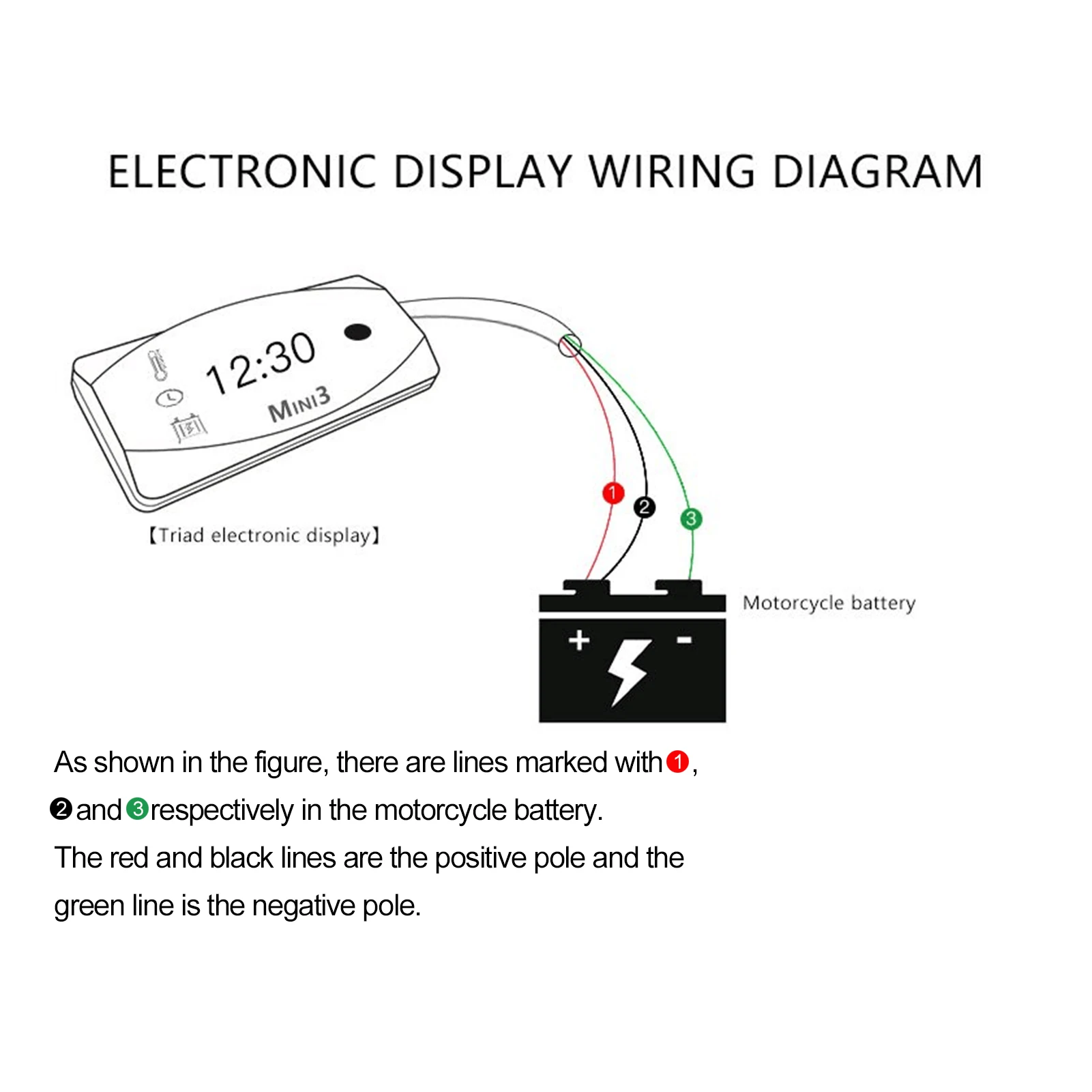 Motocykl DC 6 V-30 V 3 w 1 cyfrowy zegar czasu + termometr + woltomierz napięcia IP67 wodoodporny Tester Monitor baterii wskaźnik