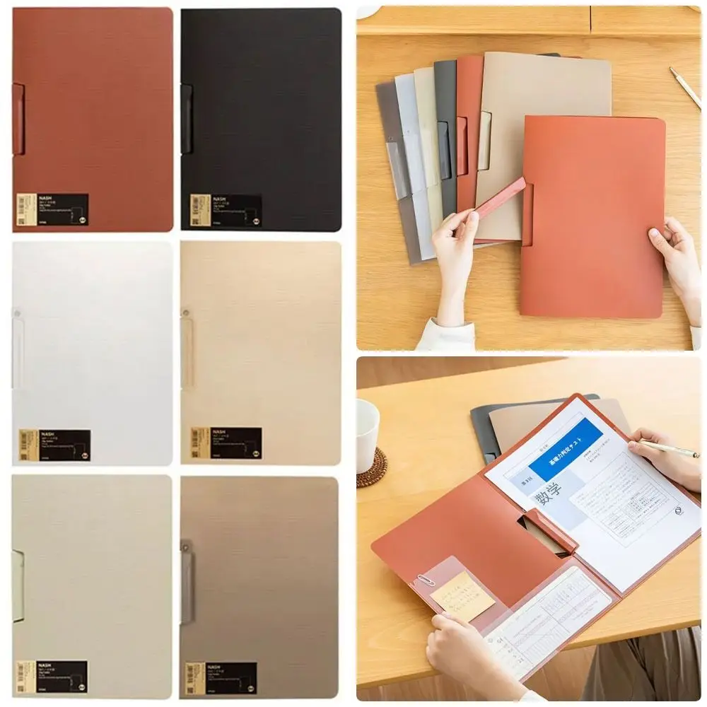 Pasta A4 com braçadeira de papel removível Translucency Notepad Board, papelão pendurado, teste do estudante, documento, saco de arquivo, 1pc