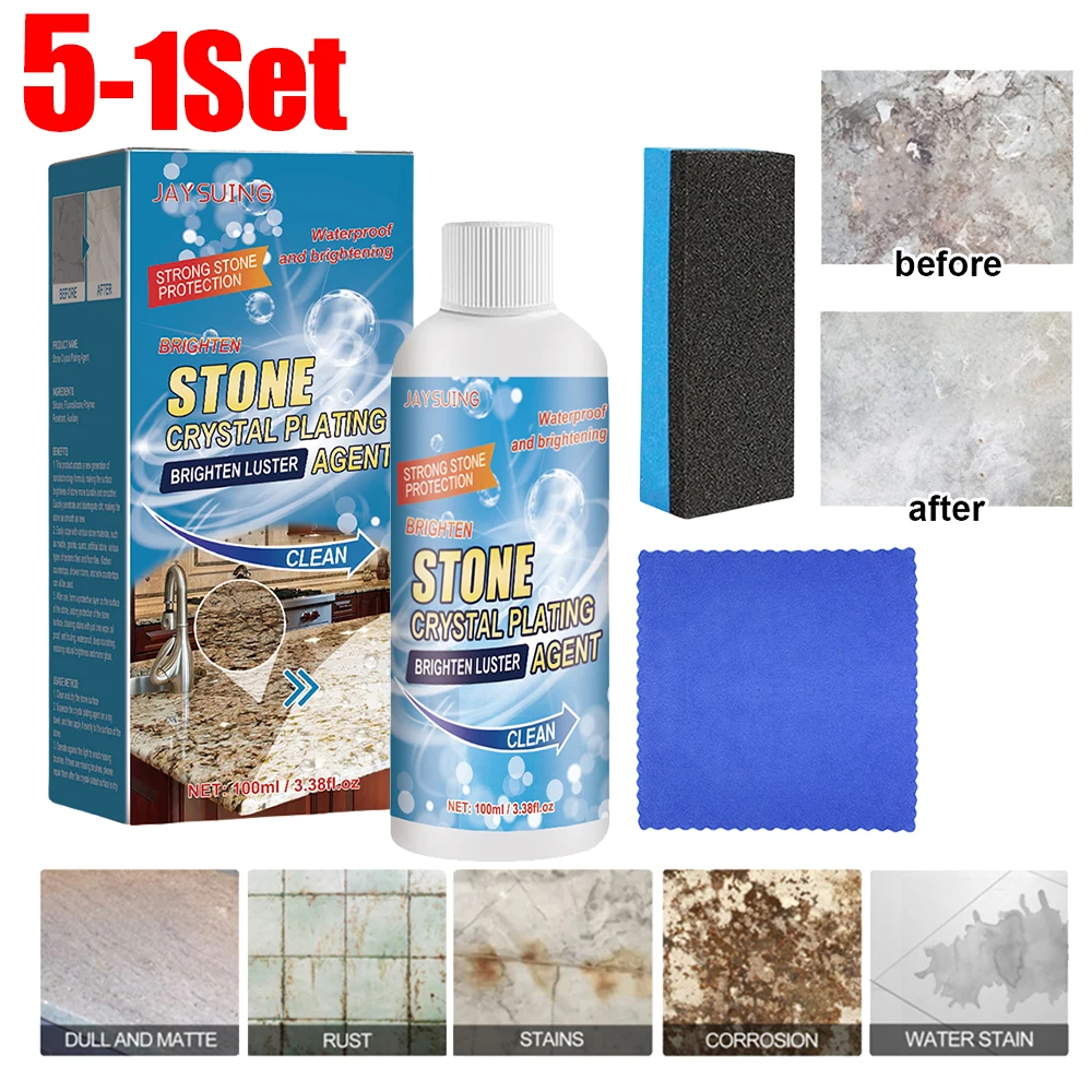 100ml Stone Crystal Plating Agent Stonework Polishing And Coating Agent Marble Quartz Tile Anti-Corrosion Incremental Crystal