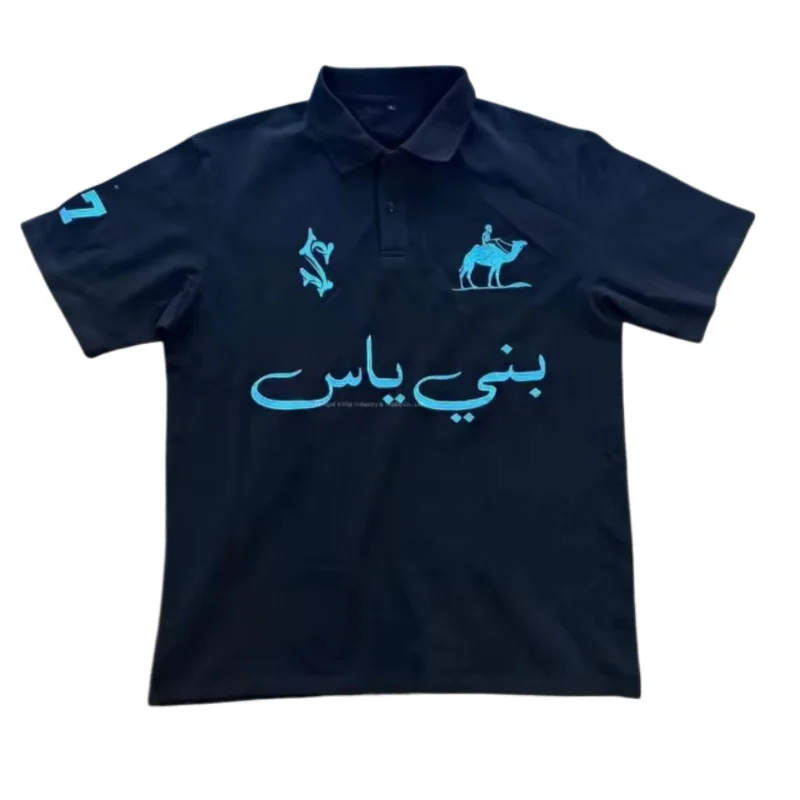 Silk Road Y2K High Street Punk European and American Style 2026 New Easter Men Retro POLO Shirt Cross Print T-shirt Top Harajuku