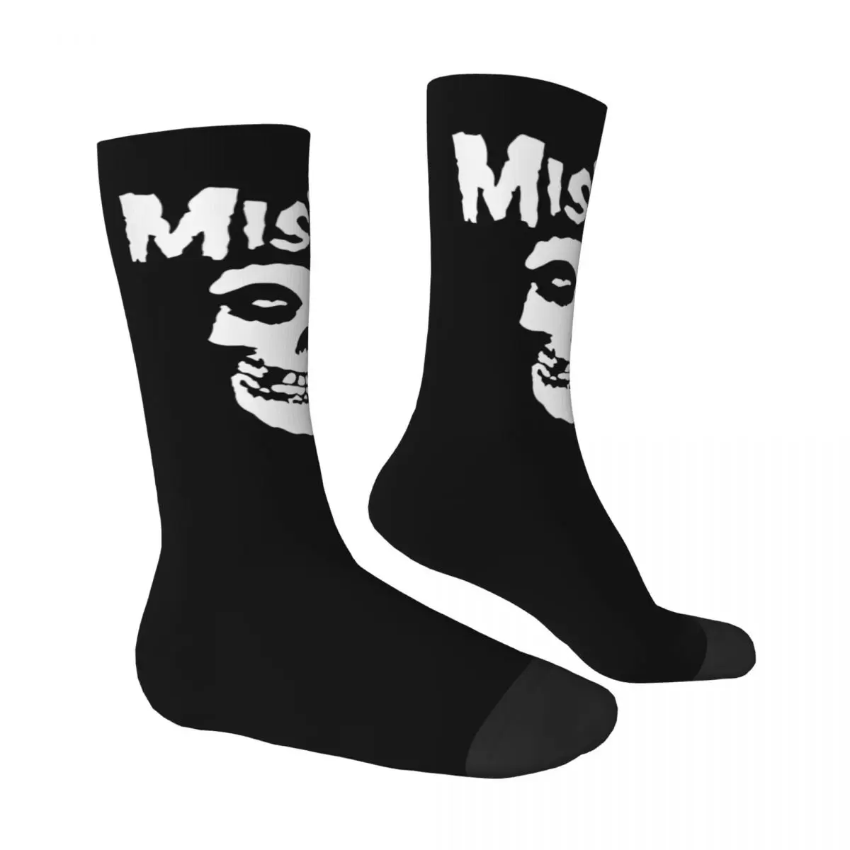 Misfits-Chaussettes coordonnantes pour hommes, bas décontractés, chaussettes d'escalade, graphiques, crâne, chaud, doux, automne