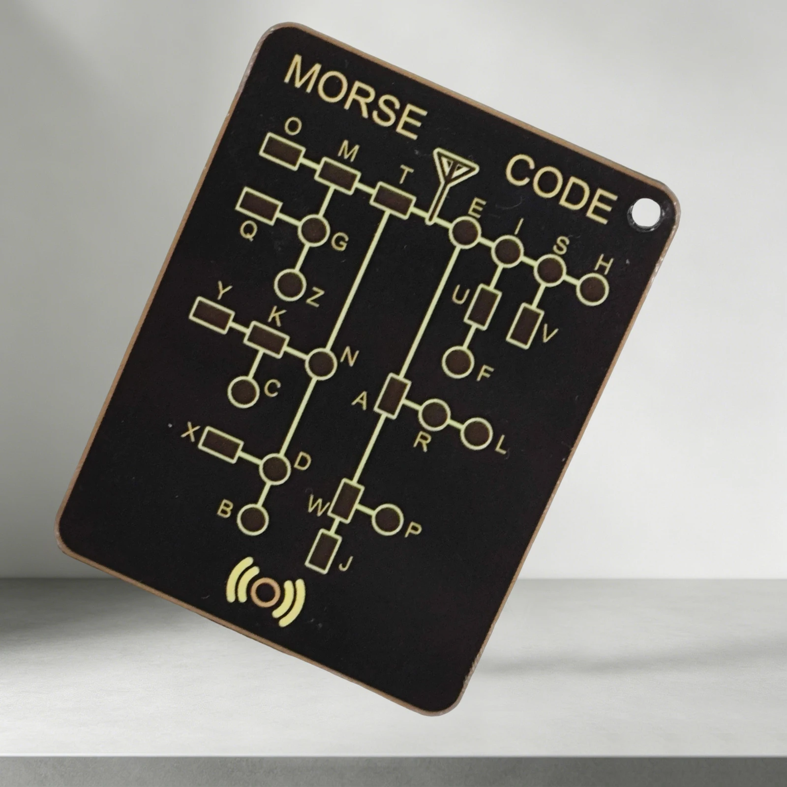 Morse Code Practice Trainer Card with Interactive LEDs & Signal Buttons Lightweight for Adult Learning Encryption Training
