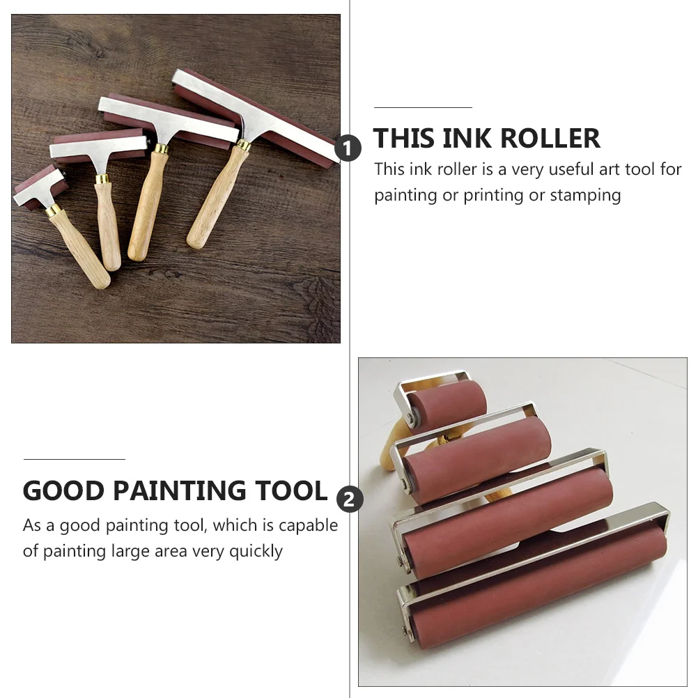 1 قطعة أداة الرسم الزيتي المطاط الأسطوانة الفن الحرف صنع لوازم سطح أملس لا الضغط الصلب الطباعة