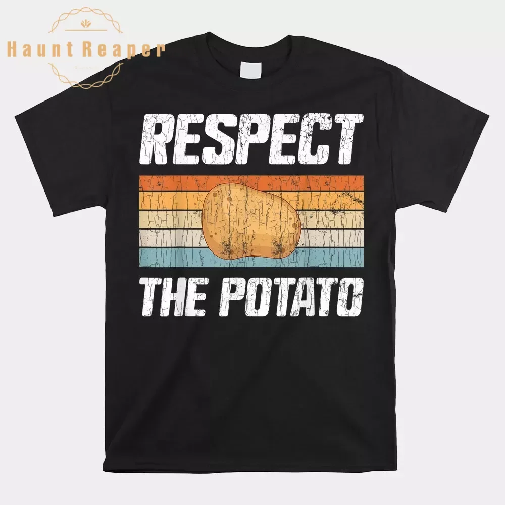 Haunt Reaper Men T Shirt Respect Potato Vegetables Chips Eater Shirt T-shirt Graphic Tops Breathable S-6XL