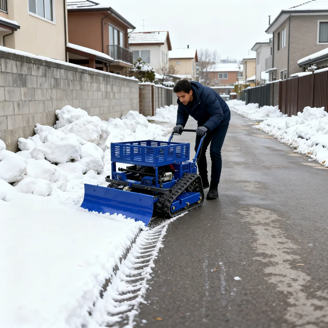

Инновационная газонокосилка с дистанционным управлением по индивидуальному заказу 2025 года — гусеничный тип прямой продажи с фабрики и снежным толкателем для садов