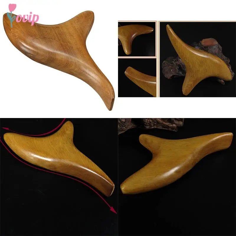 

1Pcs Body Neck Leg Relax Blood Circulation Wooden Massager Triangle Trigeminal Fragrant Wood Reflexology Tool SPA Therapy