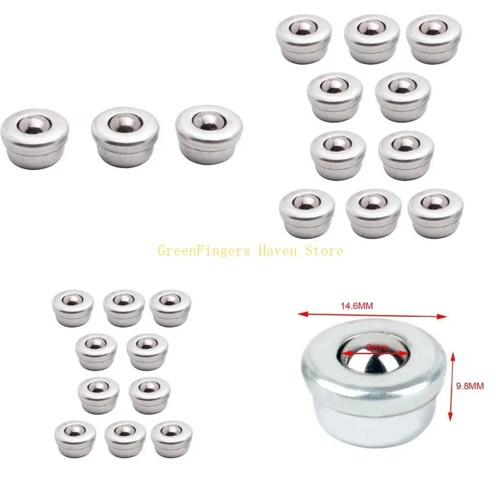 F68D 10 Pieces Conveyor Roller Ball 360º Rotation Rolling Ball Transfer Bearings