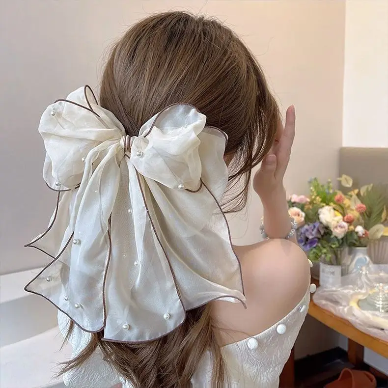 Nouveauté pince à cheveux queue de cheval à nœud Extra-Large haut de gamme-pince à ressort pour tête arrière, accessoire de cheveux pour femme virale influenceur