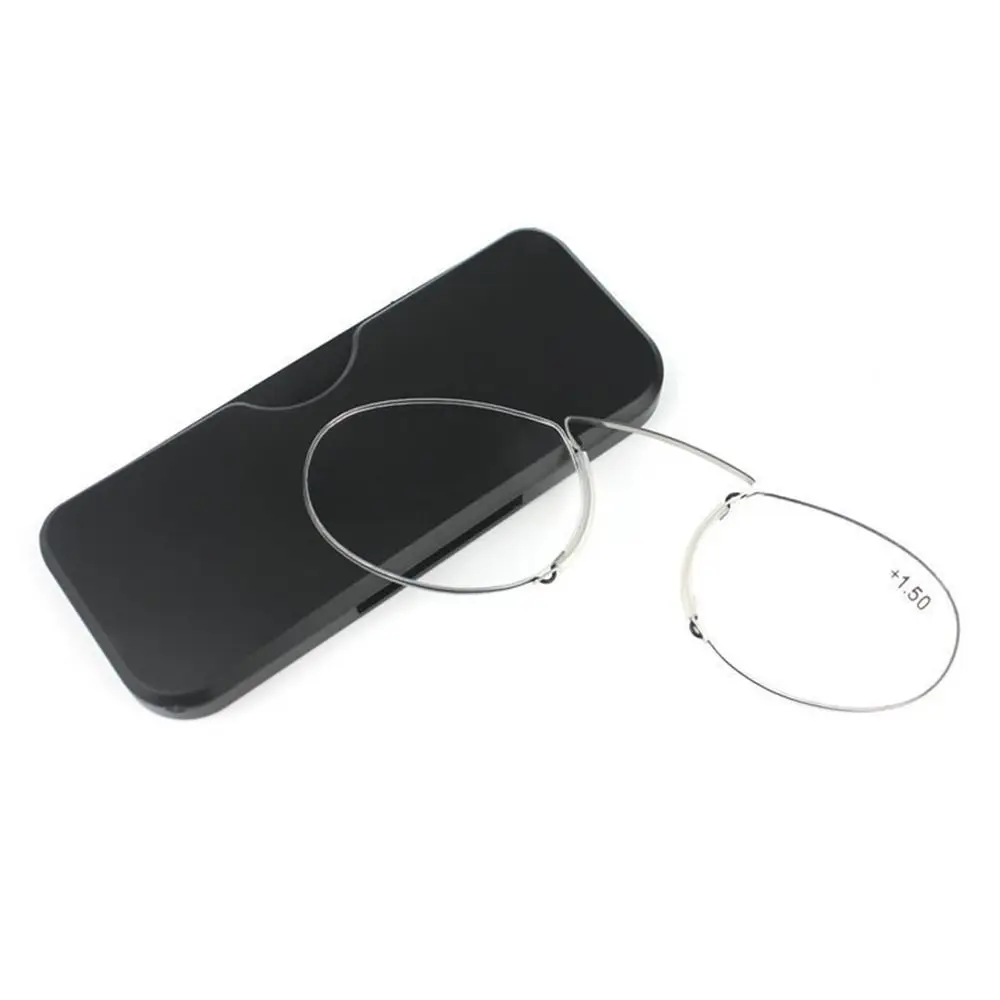 Mini Lazy Glasses Reading Glasses Nose Clip Magnifying Nose Rack +1.0 - +3.5 Legless Presbyopic Glasses Men Women