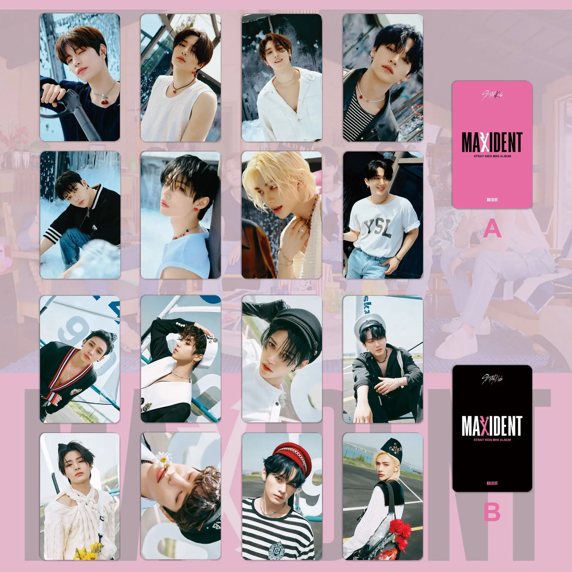

8pcs Set Stray Kids Skzoo Album MAXIDENT Cards Bang Chan Lee Felix Hyunjin Kpop Idol Cards For Fans Collection Gift
