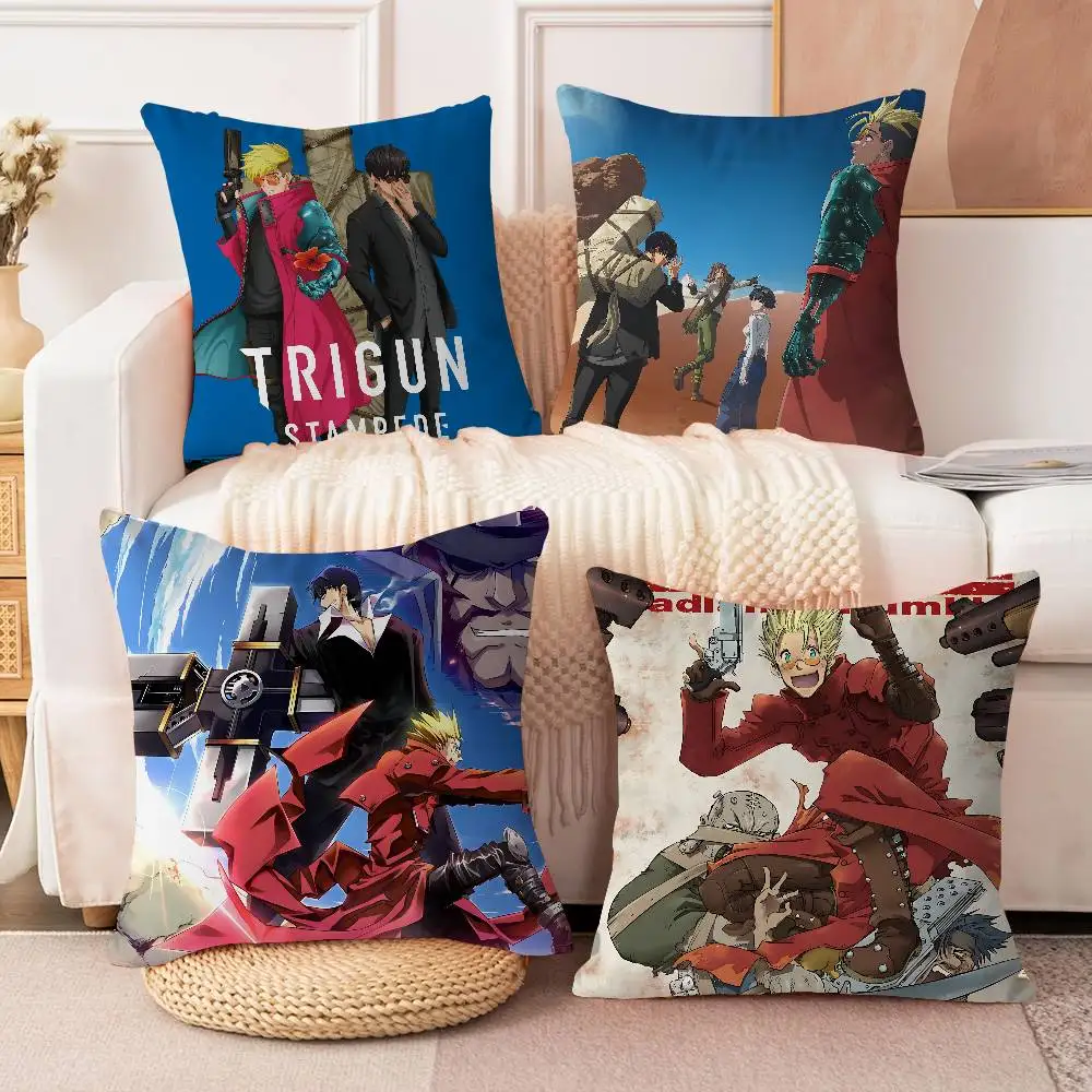 

Anime T-Trigun Cushion Cover Inches Farmhouse Decor Home Throw Pillow Covers for Couch Decorations