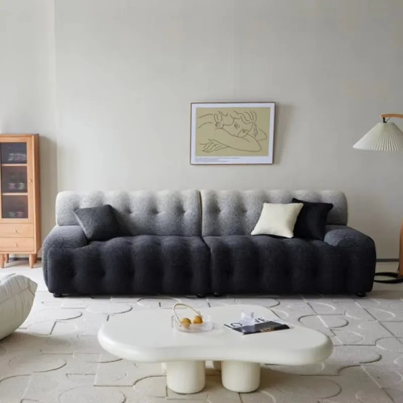 أرائك غرفة المعيشة الإيطالية الفاخرة 3 مقاعد رمادي لغرفة النوم أرائك غرفة المعيشة الكسولة أثاث منزلي حديث من Banken Woonkamer #2