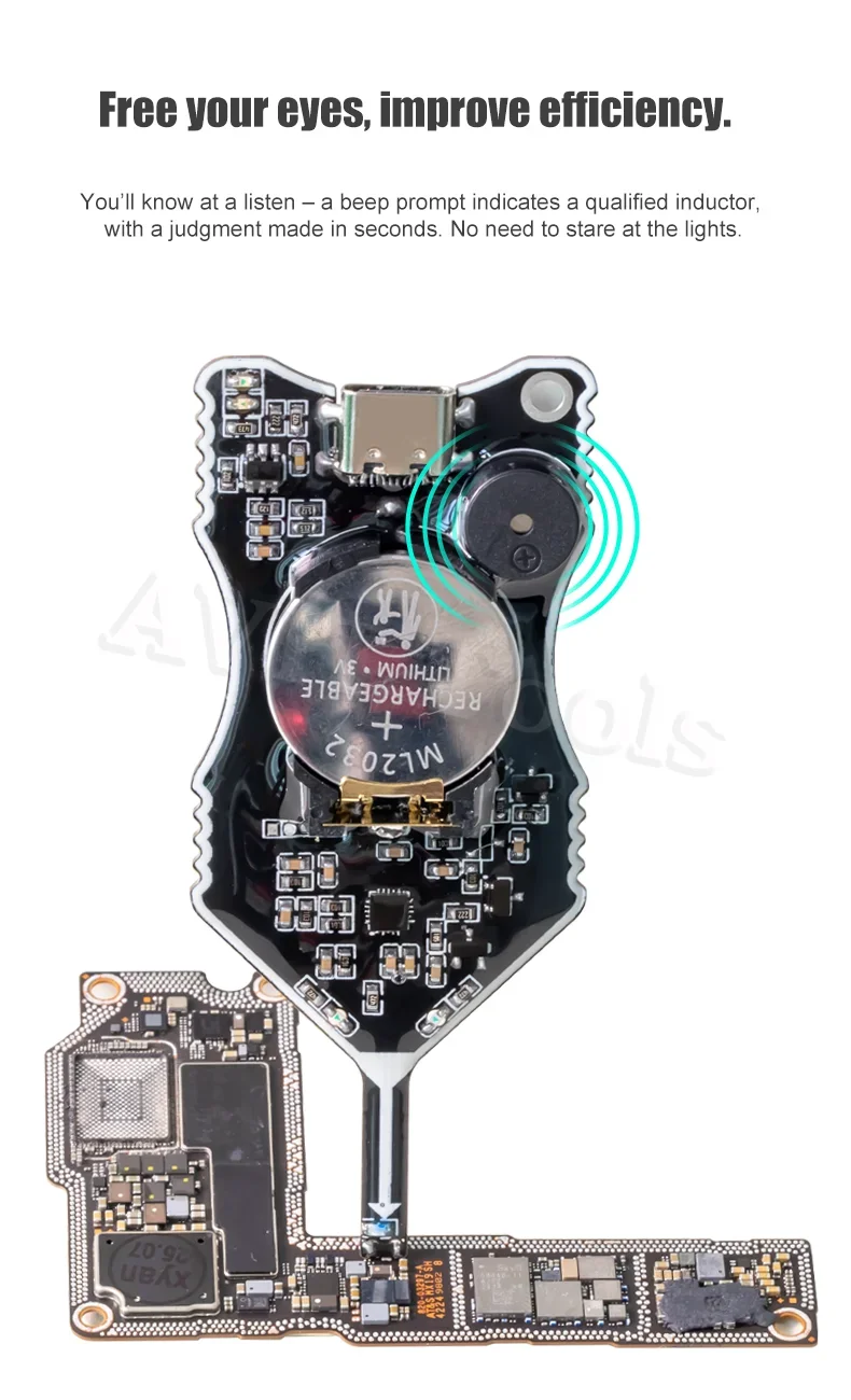 Probador de bobina de placa base XL LTD-100 para reparación de PC, inducción electromagnética, probador de bobina de control de fallos rápidos, herramientas de detección de inductores