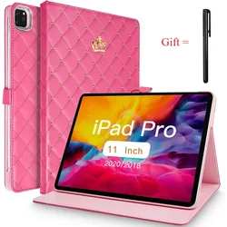 Luxury Crown Bling Diamond Case for iPad Air 11 2024 Pro 11 9.7 10.2 Mini 4 5 6 PU Leather Cover iPad 7th 8th 9th 10th Gen Cases