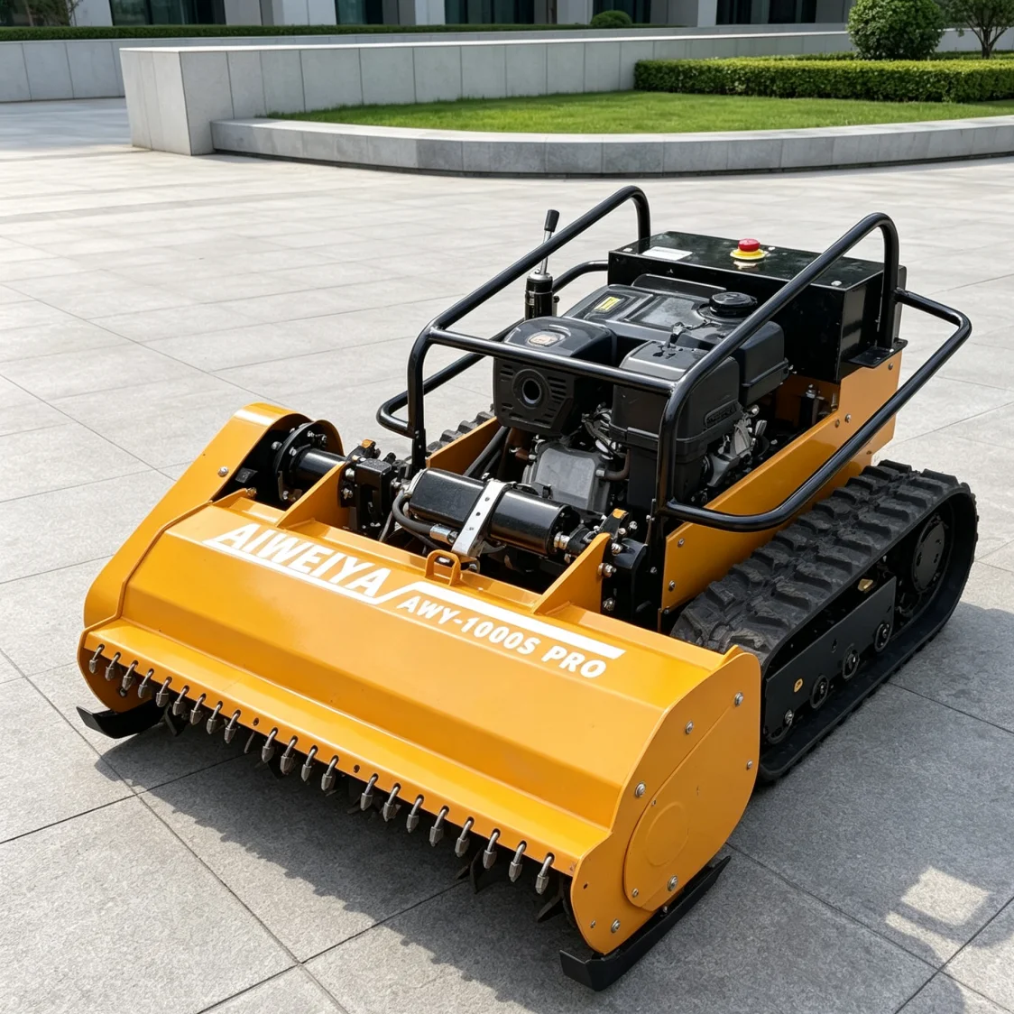 Customized Agriculture Use Petrol Crawler Lawn Mower Remote‑Controlled Flail Mower Radio RC Intelligent Robot