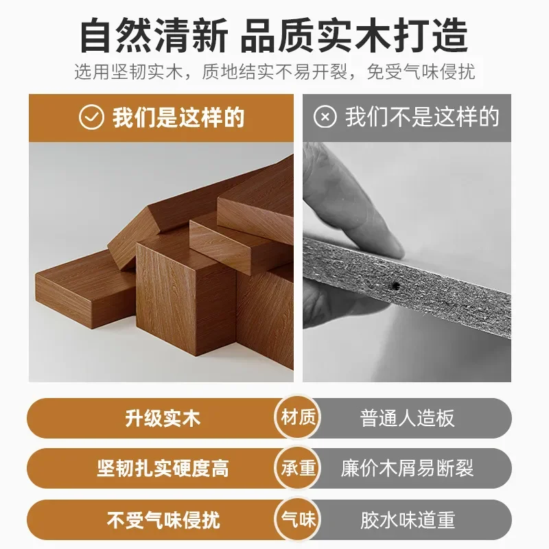 for All Solid Wood Short Bookcase Living Room Against Wall Shelf for Walnut Solid Wood Lattice Bookcase Floor Storage Cabinet