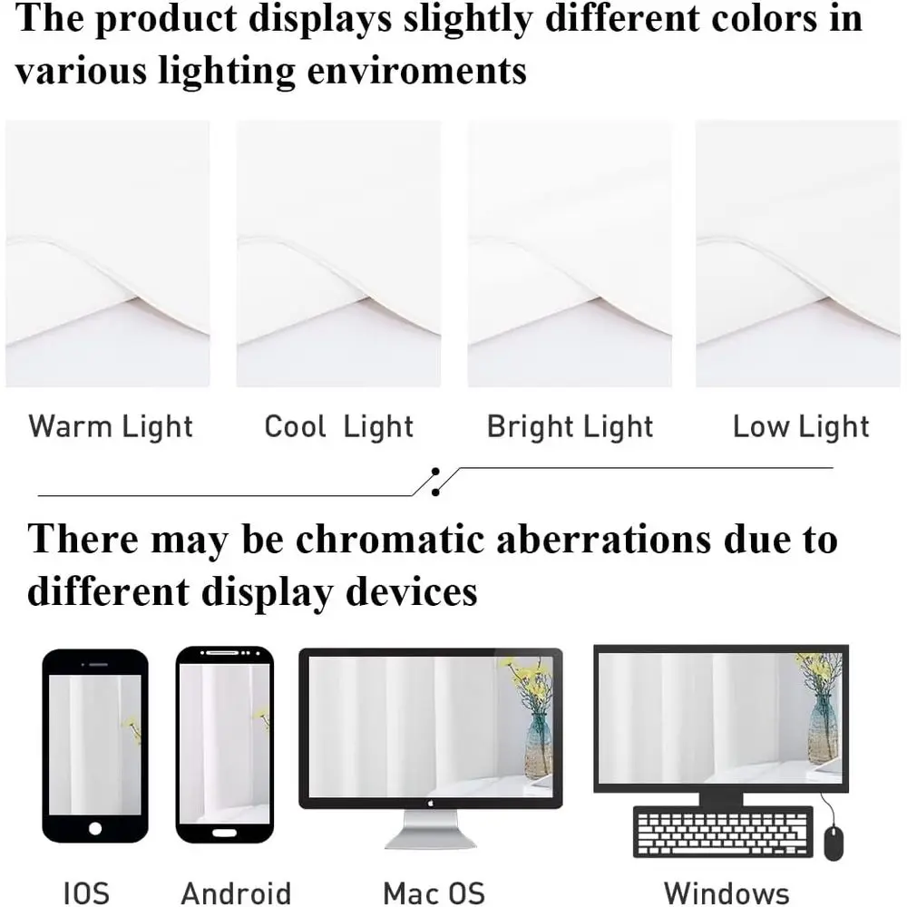 Rideaux longs de luxe en velours blanc 108 avec onglets arrière, traitements de fenêtre de confidentialité pour le salon, ensemble de 2 panneaux, 52 de large