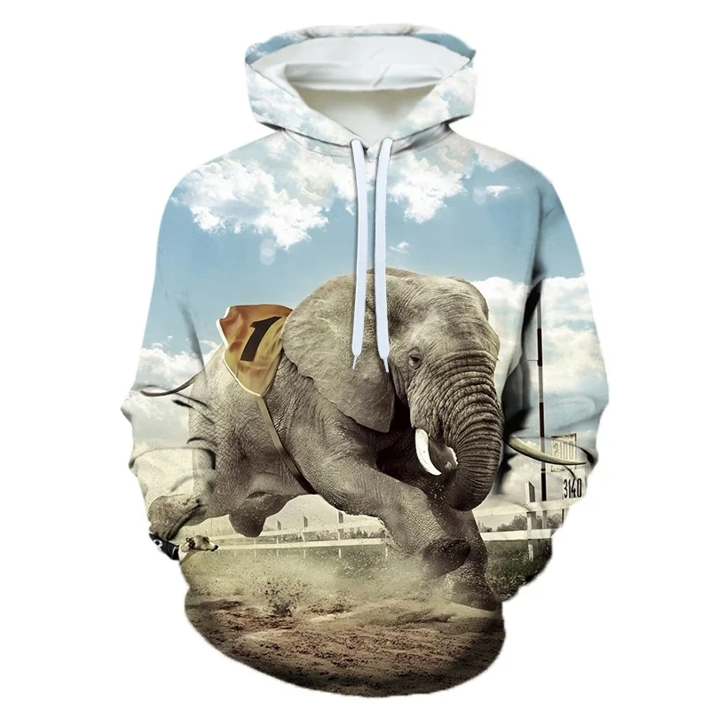 

Hot Sale Elephant 3D Printed Hoodie For Men Animal Graphics Hoodies Fashion Long Sleeve Sweatshirts Children Autumn Clothing