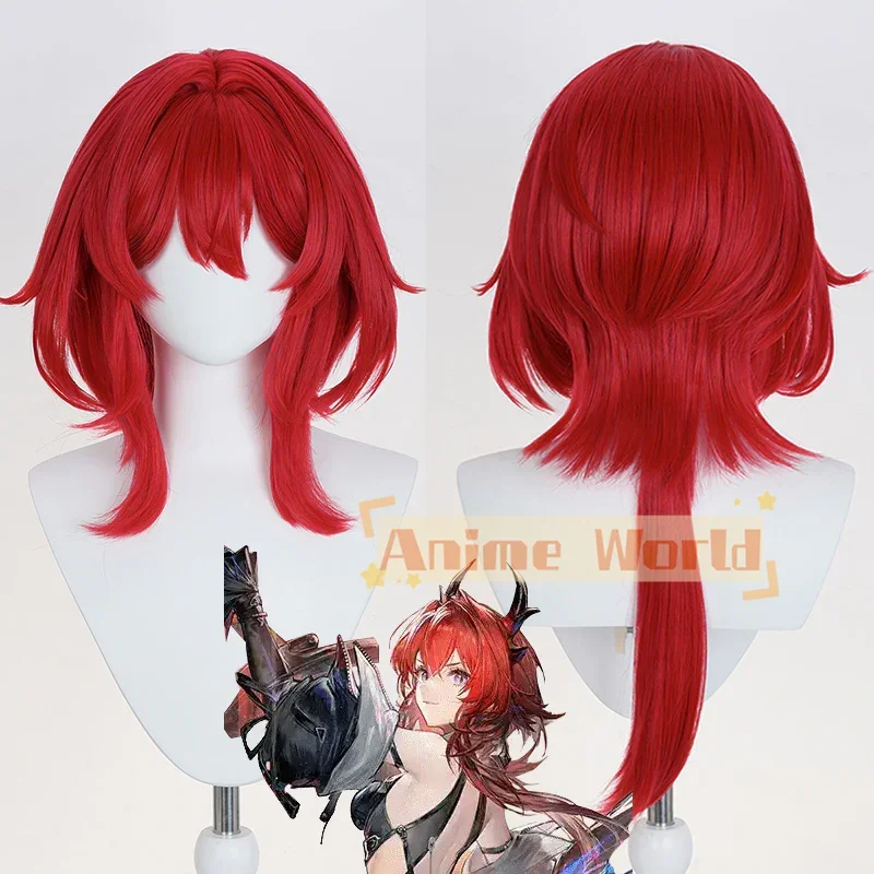 

Anime Arknights: Endfield Laevatain Cos Cosplay Wig Halloween Carnival Party Props Synthetic Hair Heat Resistant Fiber + Wig Cap