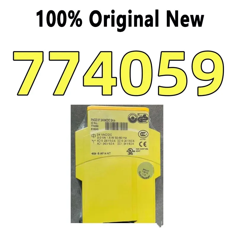

100% Tested For Pilz PNOZ X7 24VACDC 2n/o 774059 Safety Relay Module