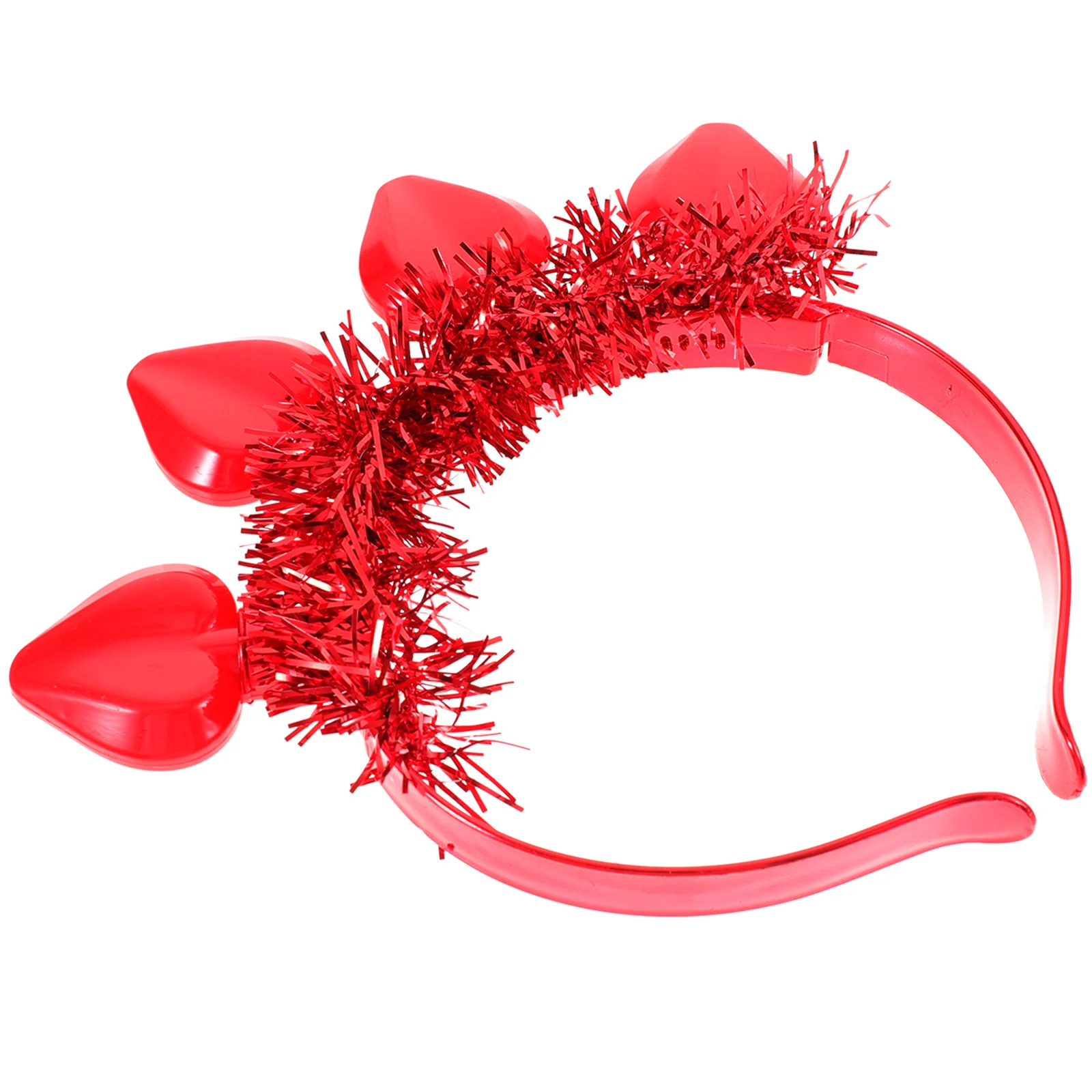 عصابة رأس مضيئة على شكل قلب إكسسوارات عيد الحب للنساء والفتيات ملابس الحفلات على شكل قلب هيرباند ديكور هدية عيد الحب #3