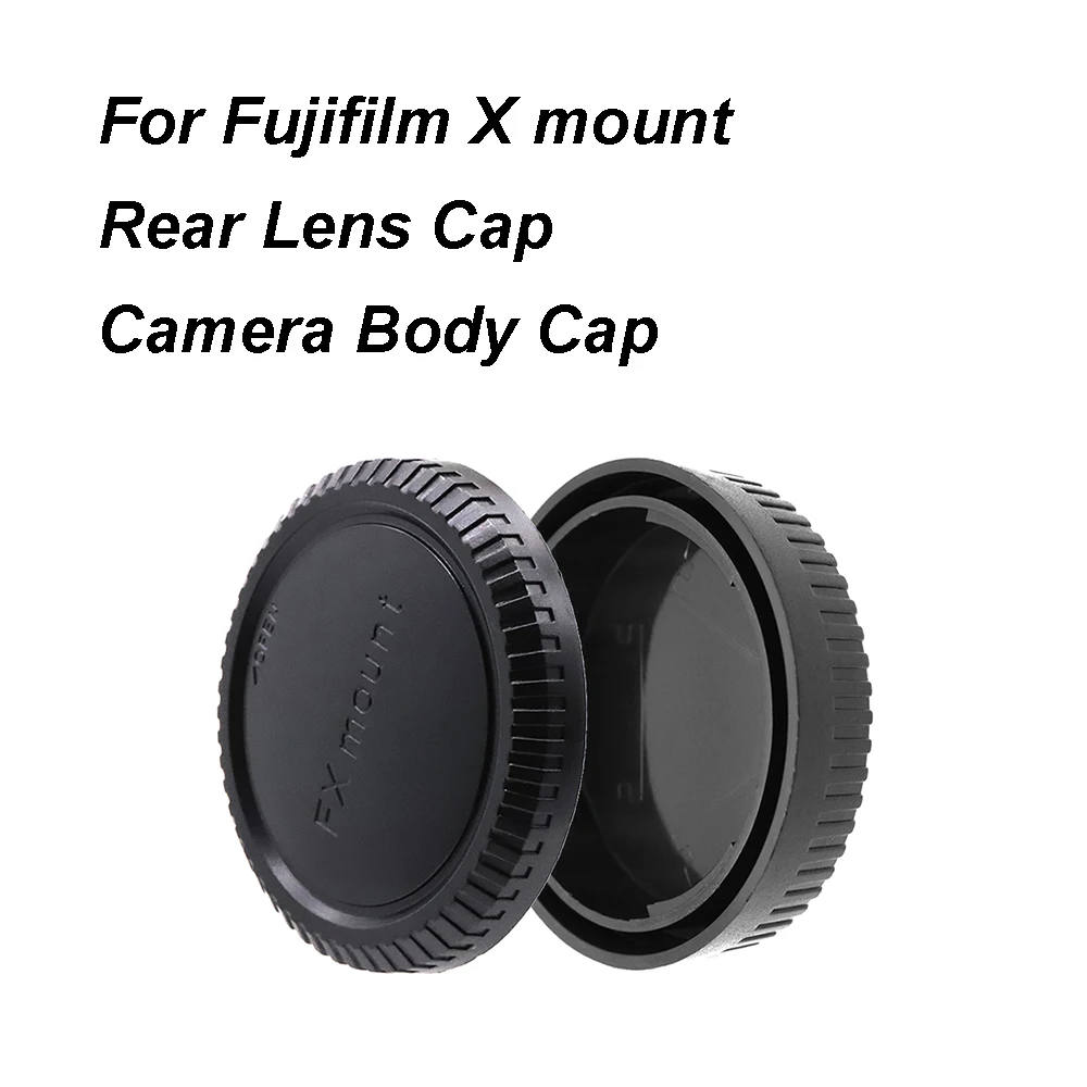 For Fujifilm X mount Lens Rear Cap or Camera Body Cap or Cap Set Plastic Black Lens Cap Cover Lid for XA XT XE XS XH Xpro series