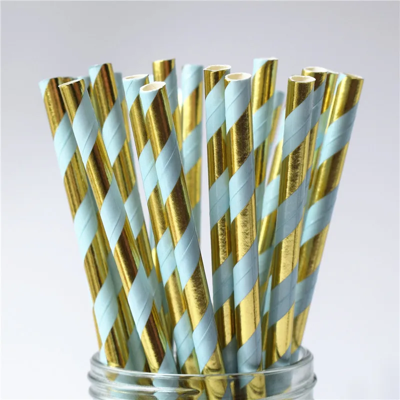 25pcs color paper straws party supply colorful mixed Paper Straw Kids Birthday Party Wedding Decorations Paper Drinking Straws