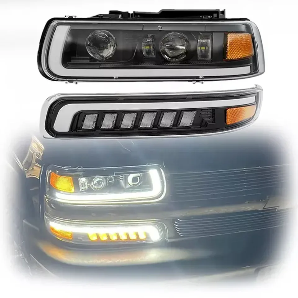 車のライトヘッドライトシボレーシルバラード1500/2500 1999-2002